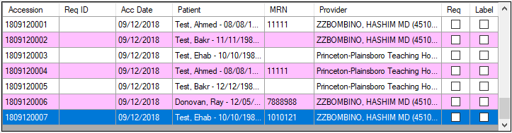 10. Accession Data Grid
